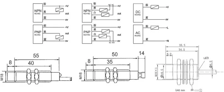 Calt Cheap Cylindrical Inductive Proximity Switch Pnp Type Inductive