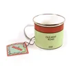 NEW best seller enamel tin coffee cup with OEM Design and ss rim for gift
