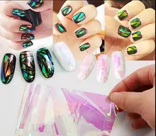 10 cm explosão Symphony irregular quebrado prego adesivos de unhas Aurora platina papel espelho papel