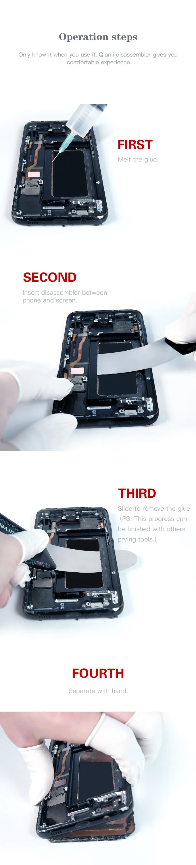 QianLi Original Curved Screen Disassembly Tool for Smartphone Screens ...