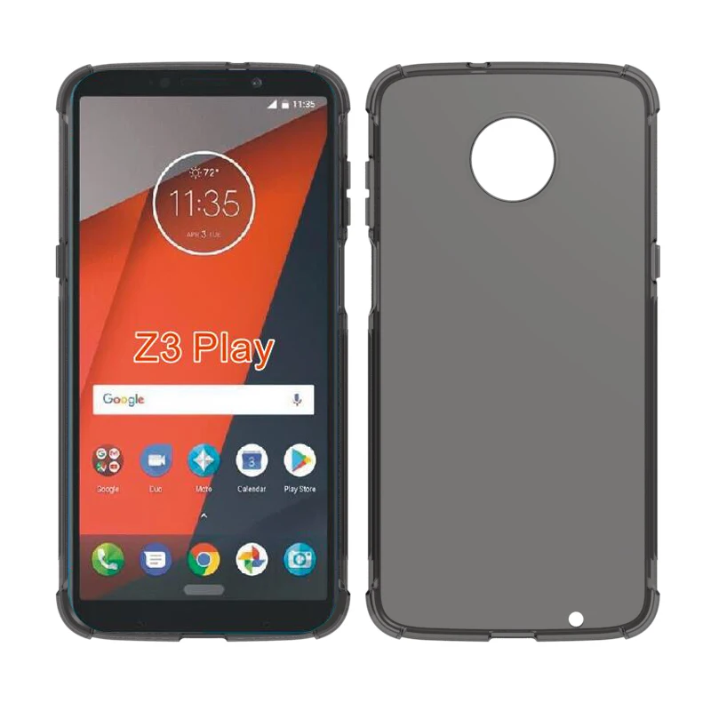 Transparent Shockproof soft Tpu cover case For Motorola moto Z3 Play