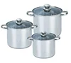 6pcs stainless steel step & roll edge cookware set