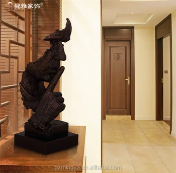 Office Wall Handing Bronze Colored Polyresin Art Crafts Sculptures