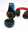 memory card slot foldable bluetooth headset 740 with shiny led lights