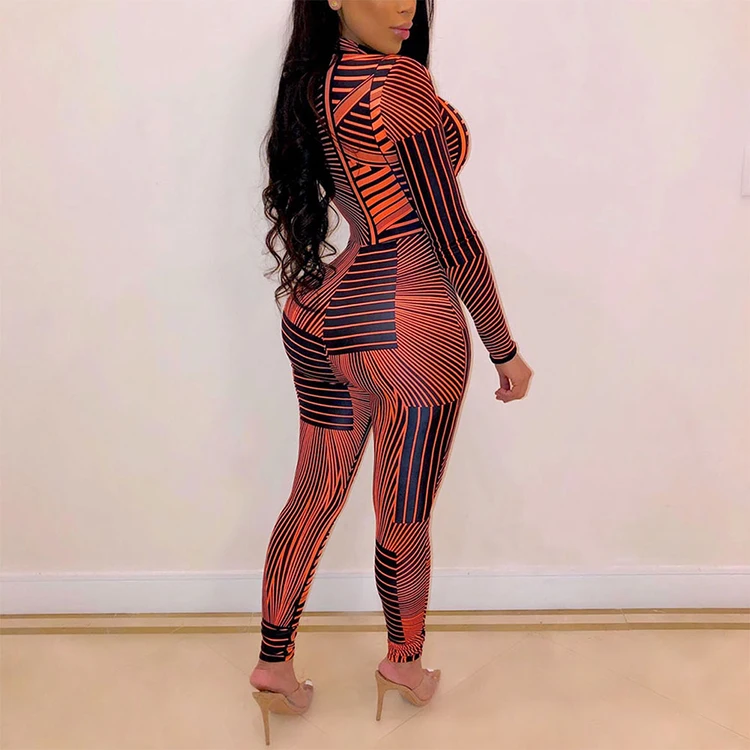 tight long sleeve jumpsuit