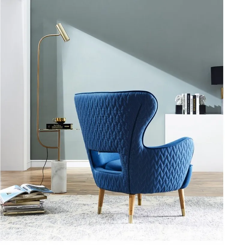 The Luxury Armrest Fabric Living Room Chair