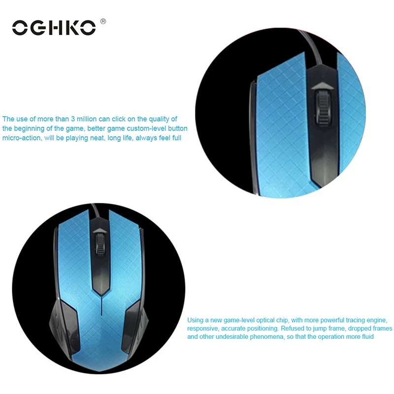 Wholesale computer 3keys USB wired optical mouse    