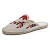 Wholesale factory embroidered espadrilles slippers fashion custom women espadrilles shoes