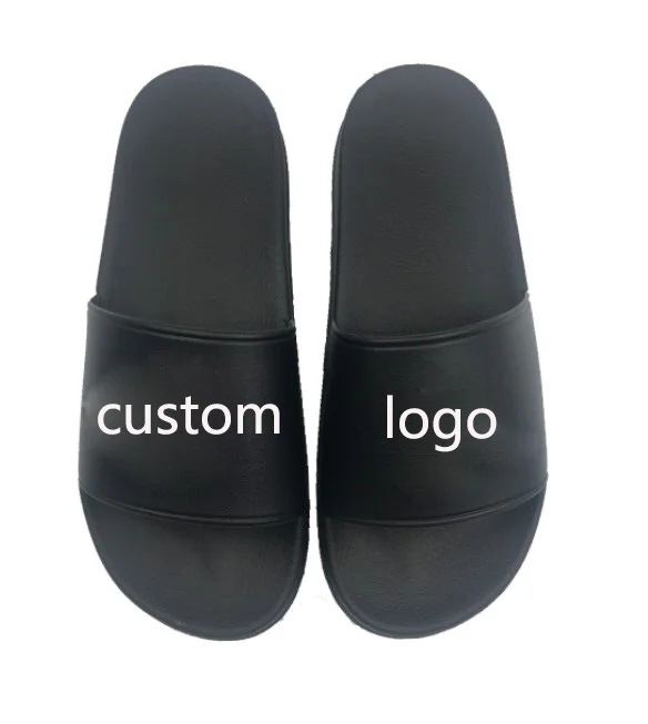 Fashion Men Sandal Logo Custom Slides 