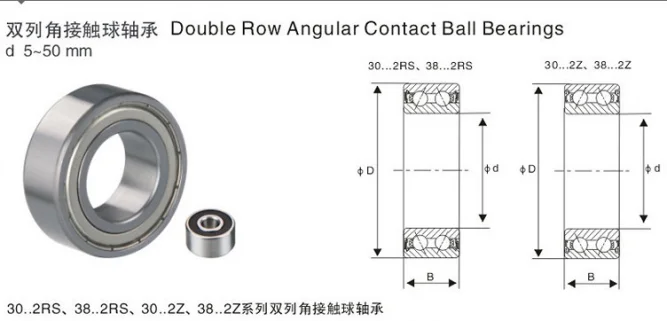 Angular contact ball bearings 3002 3002 2RS 3002ZZ made in China, View ...