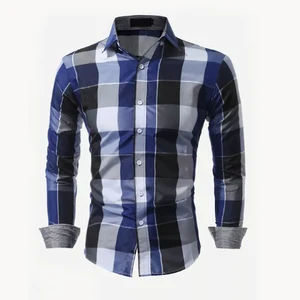 OEM Shirts For Men 100% Cotton Men Plaid Curved Hem Shirt OEM Shirts For Men 100% Cotton Men Plaid Curved Hem Shirt