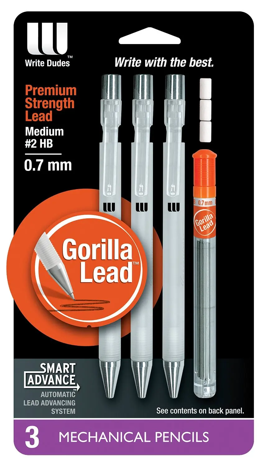 Buy The Write Dudes Gorilla Lead Edge Mechanical Pencil 1 8mm 2 Pack In Cheap Price On Alibaba Com