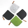 high quality factory price colorful felt coin purse with zipper and handle felt coin pouch bag
