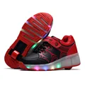2016 New Child LED Heelys wheelys roller shoes sneakers with wheels for Girls Boys zapatillas con