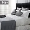 100% cotton poly cotton white 200t 1cm stripe hotel flat bed sheet