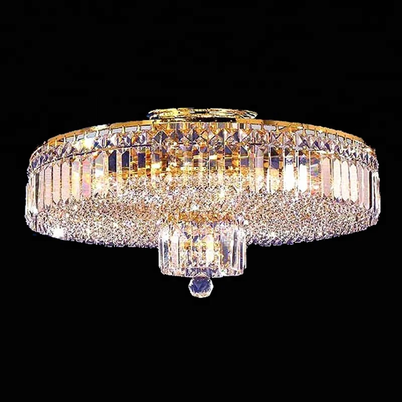 Modern Crystal fan small decorative indoor commercial ceiling lights