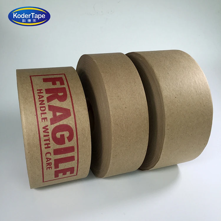 Reinforced Brown Kraft Paper Gummed Tape With Fiber Jumbo Rolls Buy