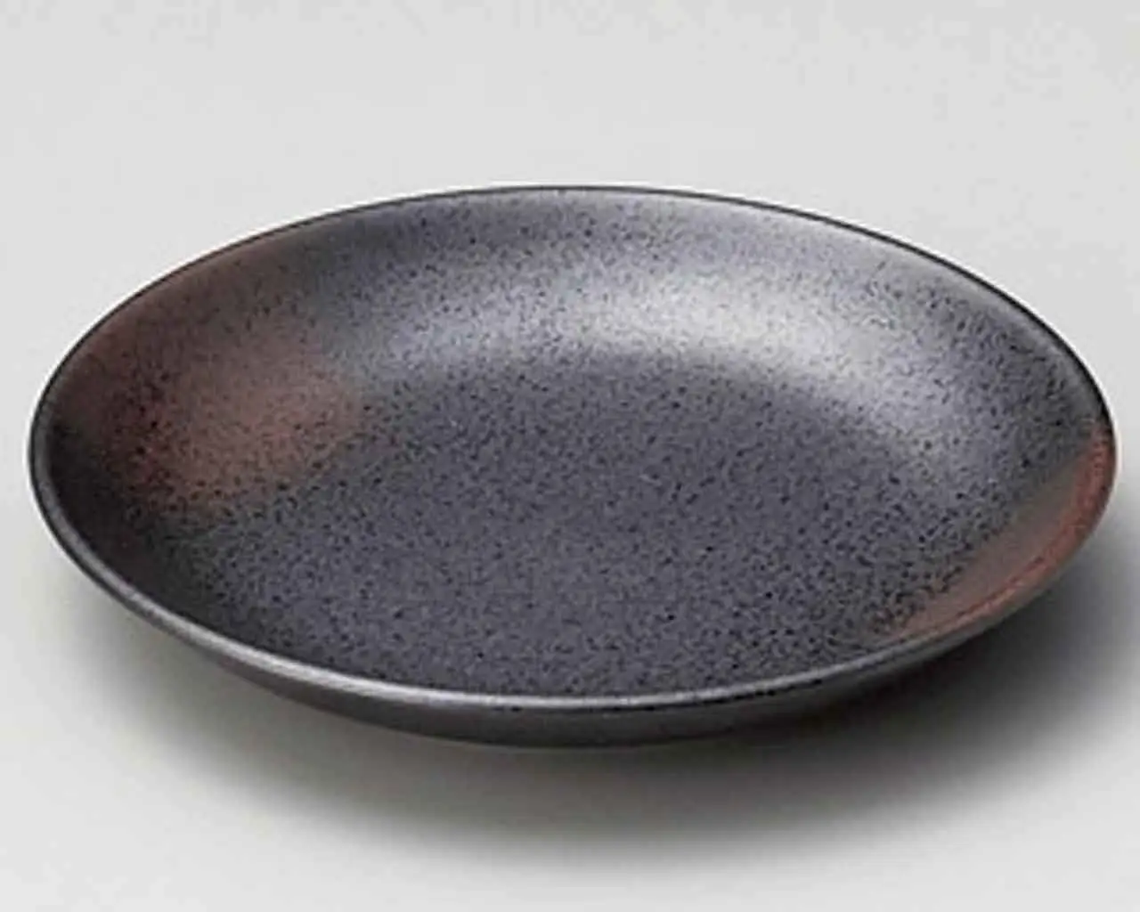 Ibushi Red Blow 5.1inch Set of 2 Small Plates Black porcelain Made in Japan