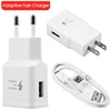 9V 1.7A Adaptive Fast Charging US Plug Wall Charger 1.2M Micro V8 Usb Cable For Samsung Galaxy S7 S8 S6