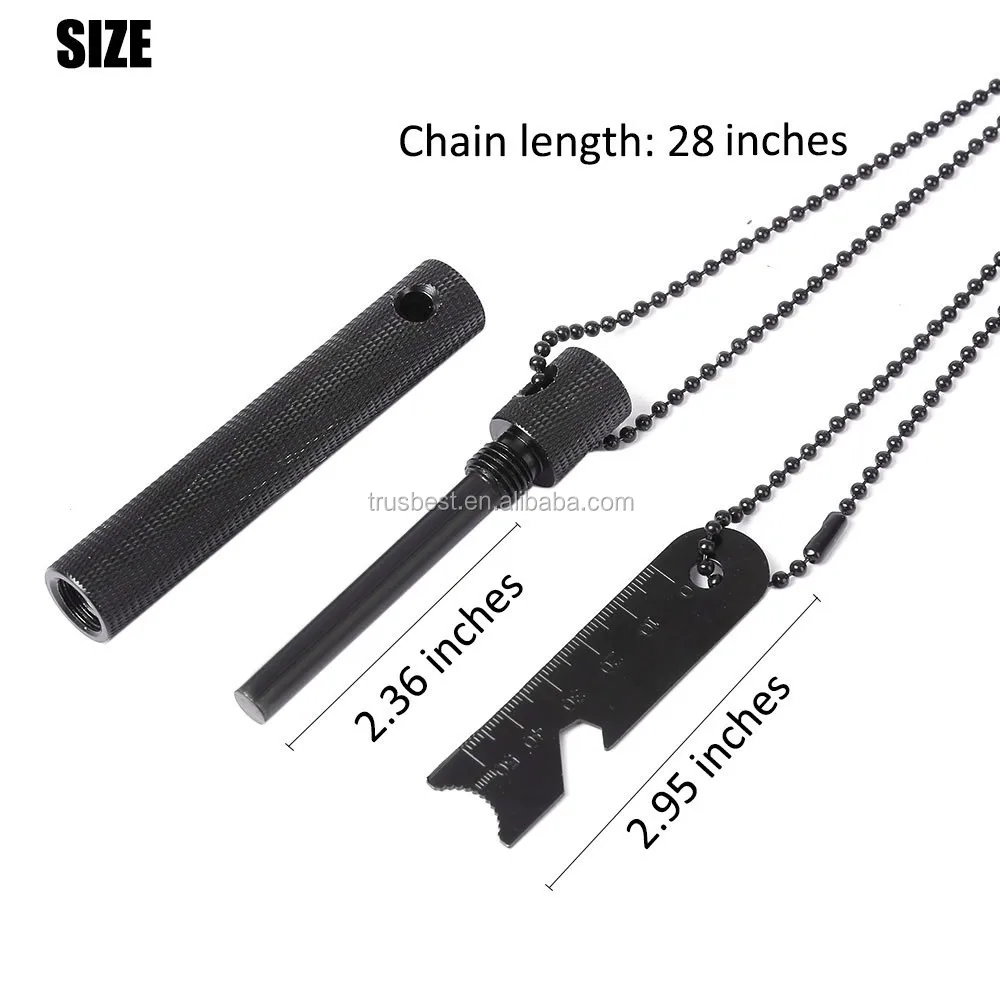 Survival Kit Military Dagger Flint Stone Magnesium Stone Tactical Fire