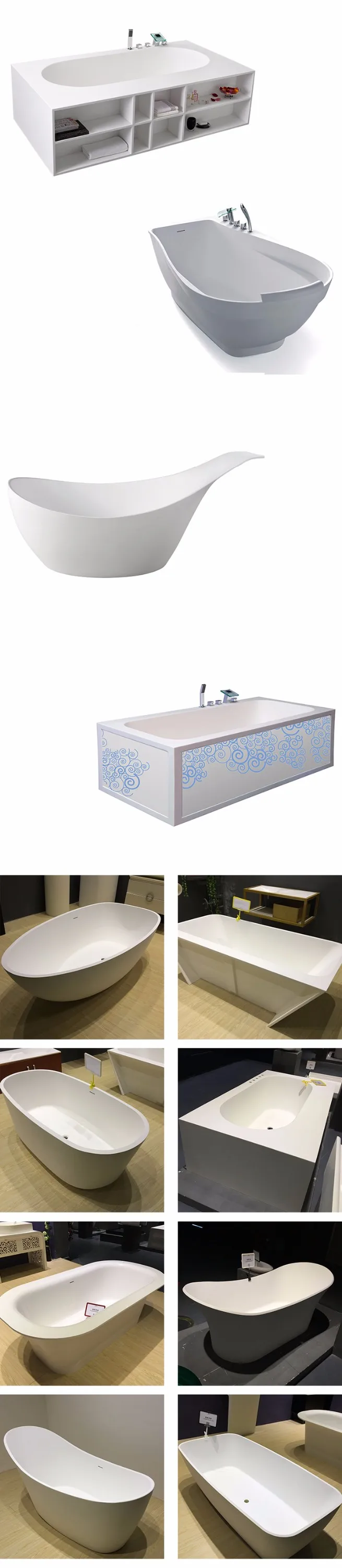 chinese wholesale solid surface soaking tub