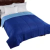 Blue Lightweight Reversible Down Alternative Quilted Quilt Comforter