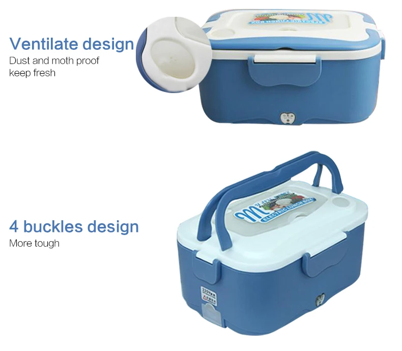 New Arrival Stainless Steel Portable Electric Heating Lunch Box For Car Automatic Travel 12/24v