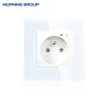 16A FR type Colors Glass Panel Smart Home Plug tuya WiFi Smart Wall Socket