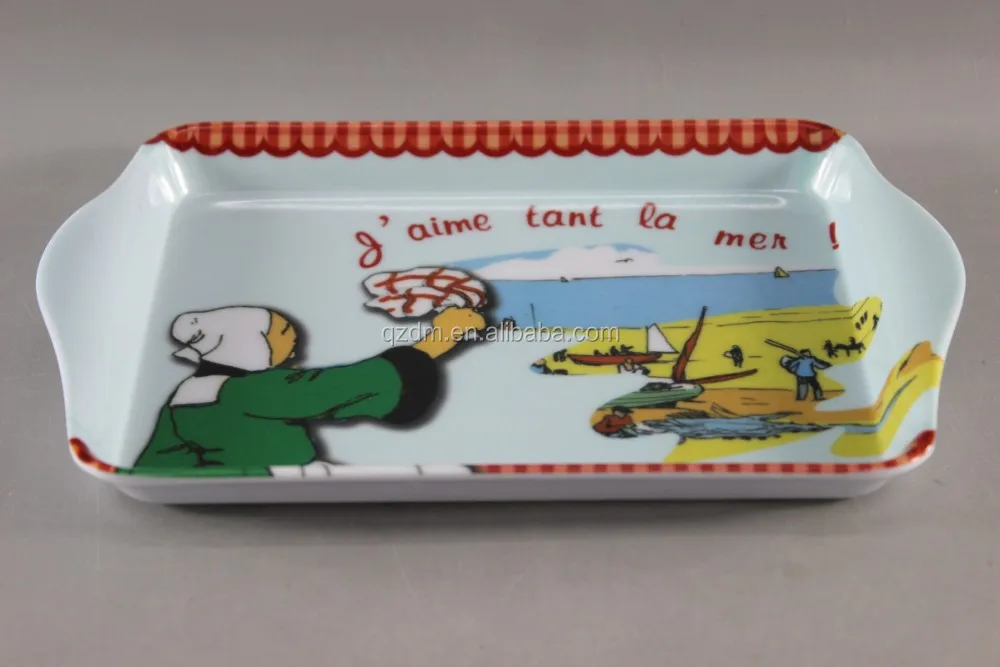 21X14CM inch Melamine Kids tray ,Melamine Tea tray