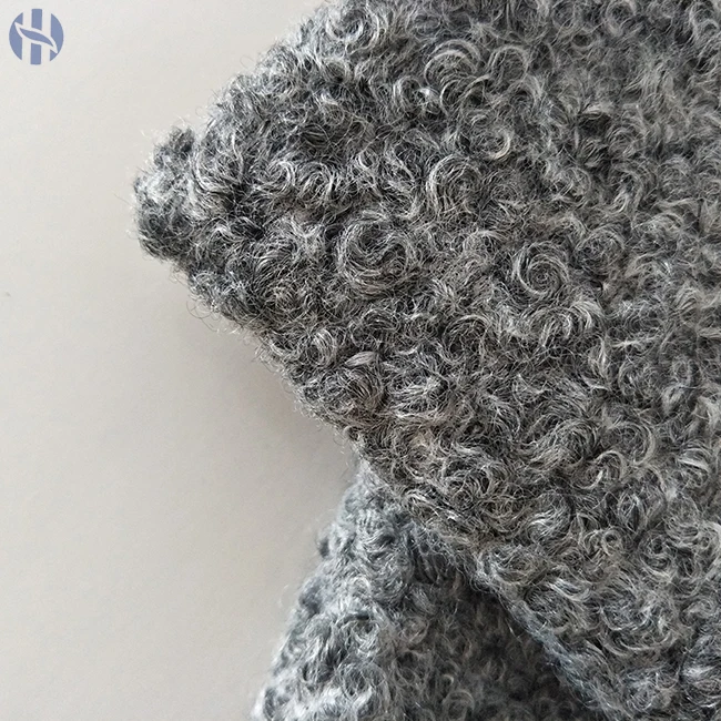 
High Quality 100% Polyester Double Side Cation Acupuncture Curly Fleece Fur Fabric For Coat 