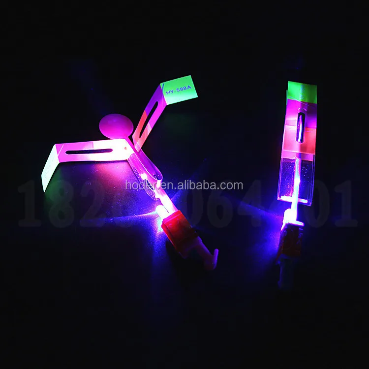 high speed Amazing Led Light Arrow Rocket Helicopter Flying Toy