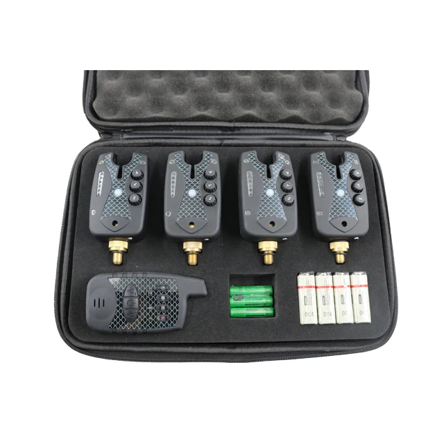 2018 New Waterproof Fishing Bite Alarm Set 4+1 With Box Buy Anti