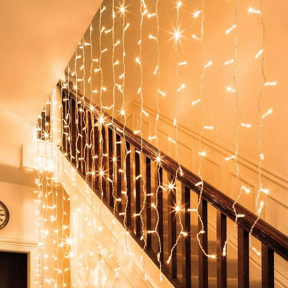 220v Indoor decoration christmas lights icicle 10M 100 LED Christmas windows curtain string light