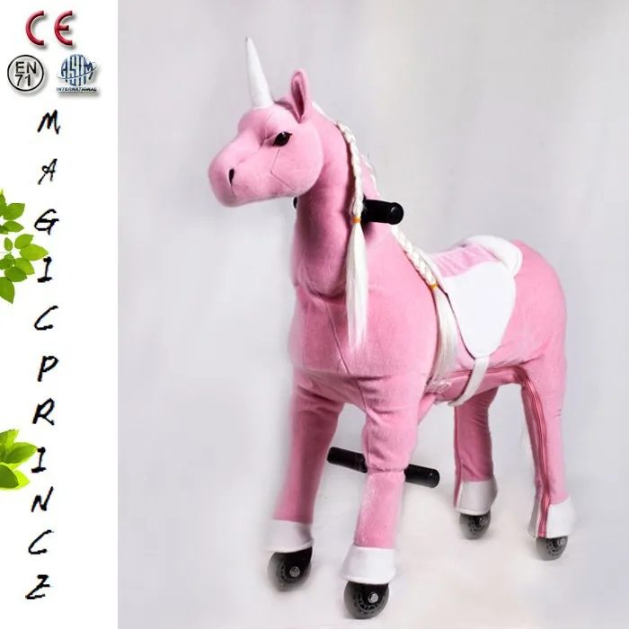 plush ride on unicorn