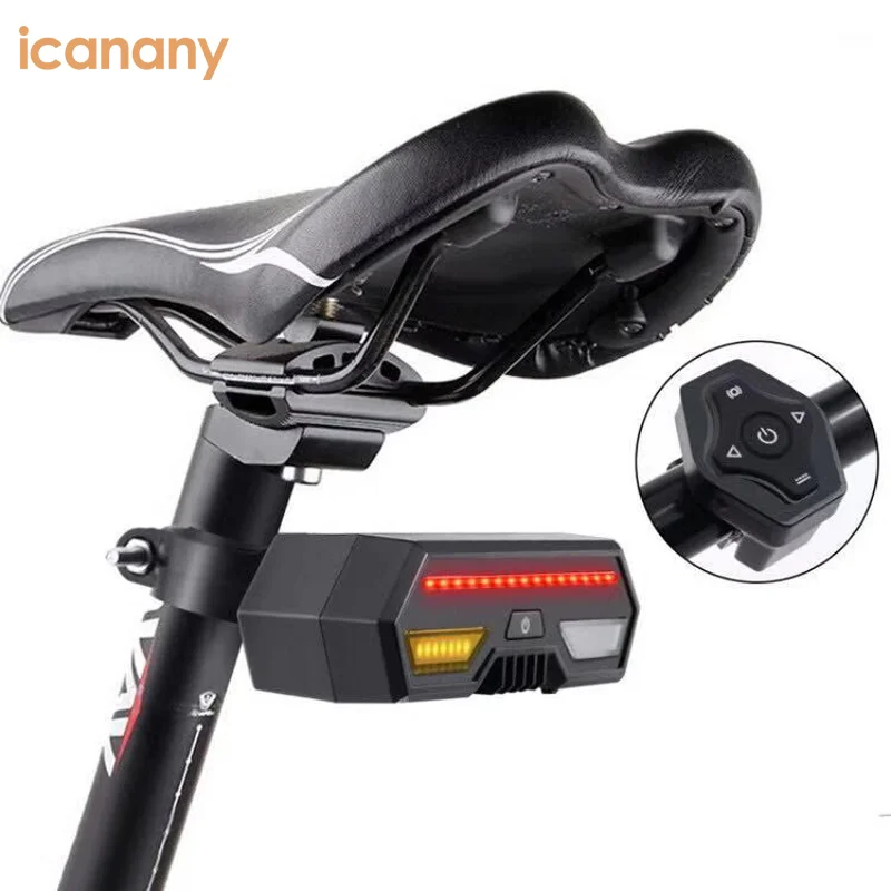 Fahrrad Blinker Bike Vorne Hinten Licht mit Smart Drahtlose Fernbedienung  LED Richtung Anzeige Radfahren Warnung Licht - AliExpress