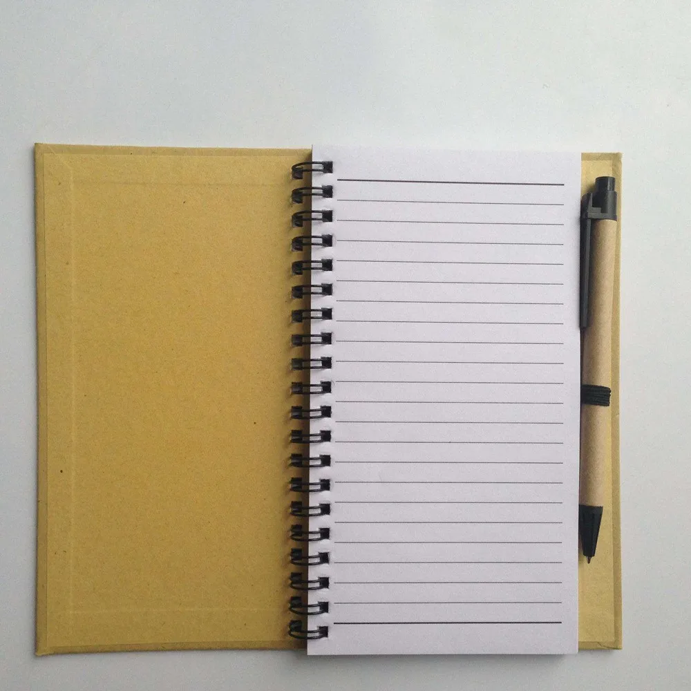 Wholesale Customized Logo Kraft Paper Cover Spiral Notebook Making