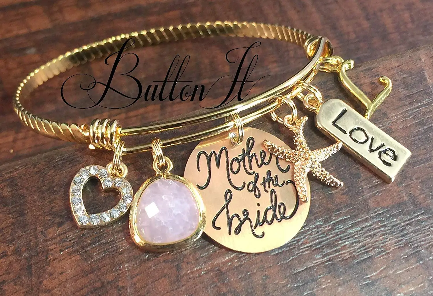 mother of the bride charm bracelet