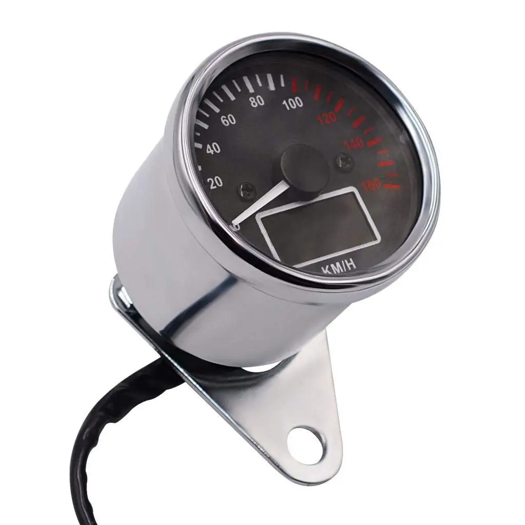 Buy Chrome Retro Motor Odometer Speedometer Gauge Cb Cafe