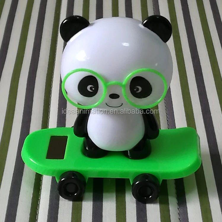 9.6cm Length Solar Powered Toy So Cute Abs Solar Toy With Bobble Head