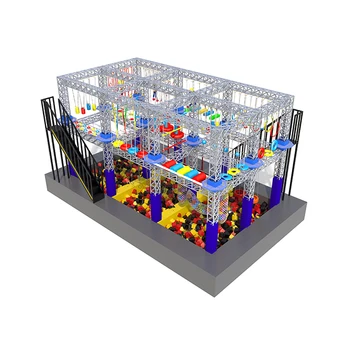 Erwachsene Herausforderung Bereich Kinder Indoor Zwei Etagen Ninja