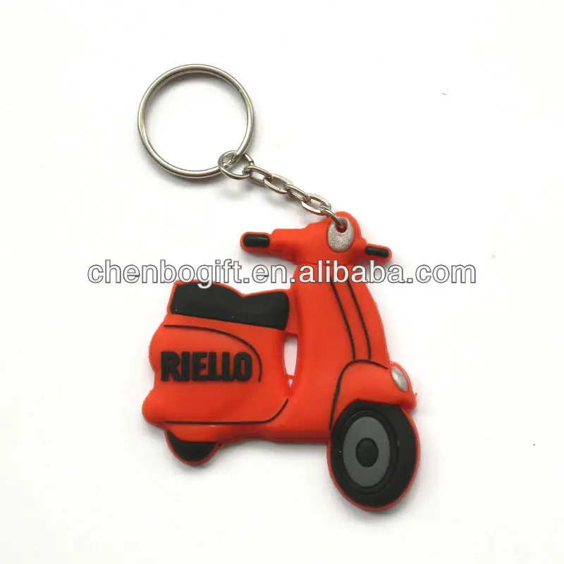 Portachiavi con anello a forma di moto Honda CBR 3D utilizzabile anche come ciondolo per borsa in caucci/ù