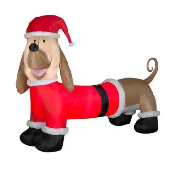 Dachshund Christmas Decoration Airblown Inflatable 6 5 Ft Yard