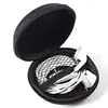 Round hard shell waterproof storage eva earphone travel case