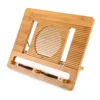Portable Recipe Holder Adjustable Desktop Cook Book Stand with 6 Angles, Bamboo Stand for Out Stand for Textbook, iPad,