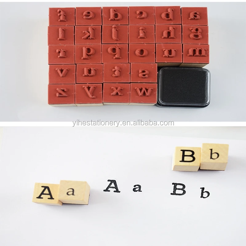 Rubber Stamp Alphabet With Inkpad For School Supplies Buy Diary Alphabet Stamp Set,Letter