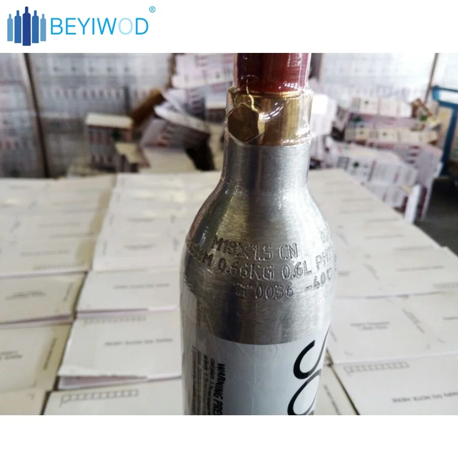 Soda Prince Brand 0.6l Aluminum Co2 Bottle/co2 Tank/co2 Cylinder With