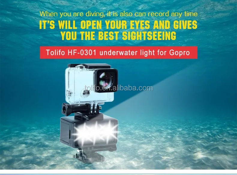 GoPro underwater video lights waterproof swimming pool lights