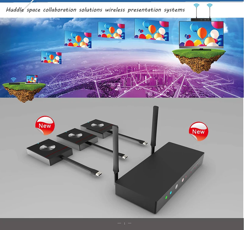 Smart Kvm Wireless Presentation System Wifi Hdmi Extender Signal Amplifier Transmit Audio