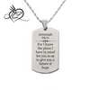 Holy Scripture Tag Necklace in Solid Stainless Steel - JEREMIAH 29:11
