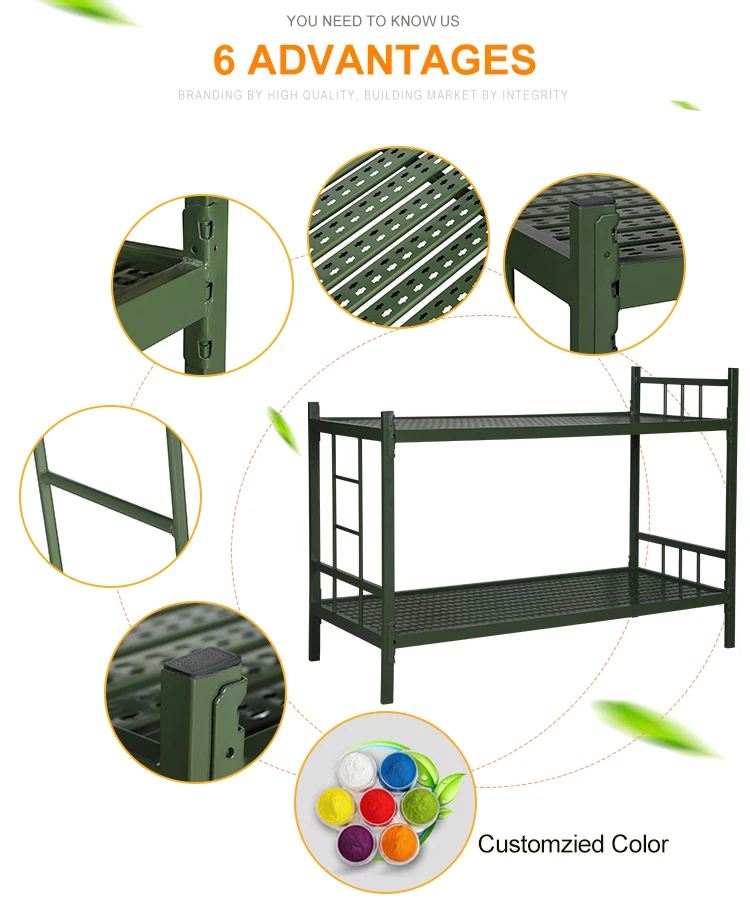 High Quality Military Dormitory Army Bunk Bed - Buy Army Metal Bunk Bed ...